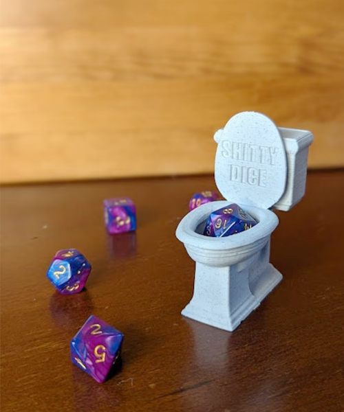 Wuerfel Toilette fuer Fehlverhalten